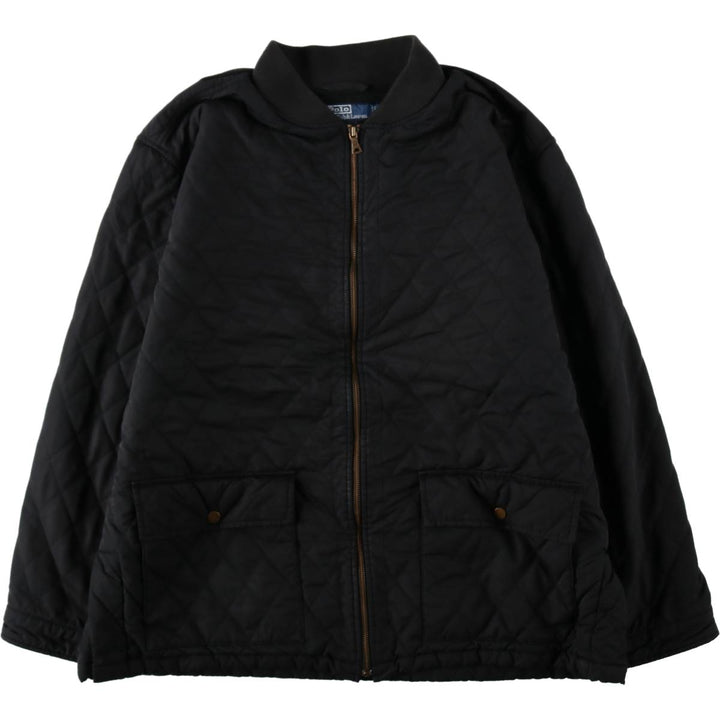 Ralph Lauren POLO by Ralph Lauren quilted puffer jacket, men's size XL polyester black type Vintage Second Hand