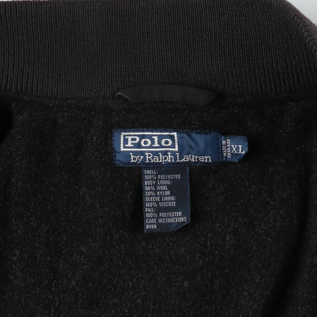 Ralph Lauren POLO by Ralph Lauren quilted puffer jacket, men's size XL polyester black type Vintage Second Hand