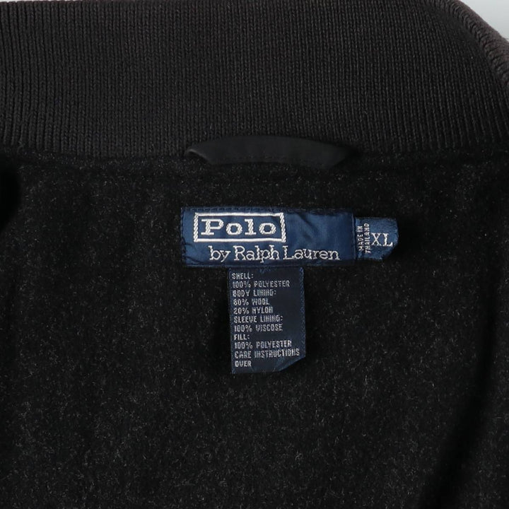 Ralph Lauren POLO by Ralph Lauren quilted puffer jacket, men's size XL polyester black type Vintage Second Hand