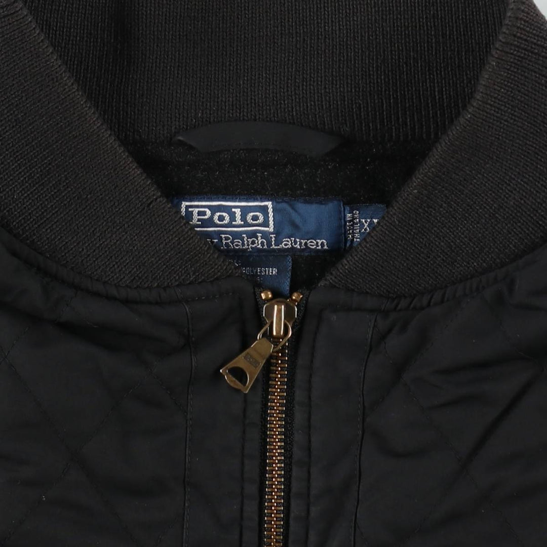 Ralph Lauren POLO by Ralph Lauren quilted puffer jacket, men's size XL polyester black type Vintage Second Hand
