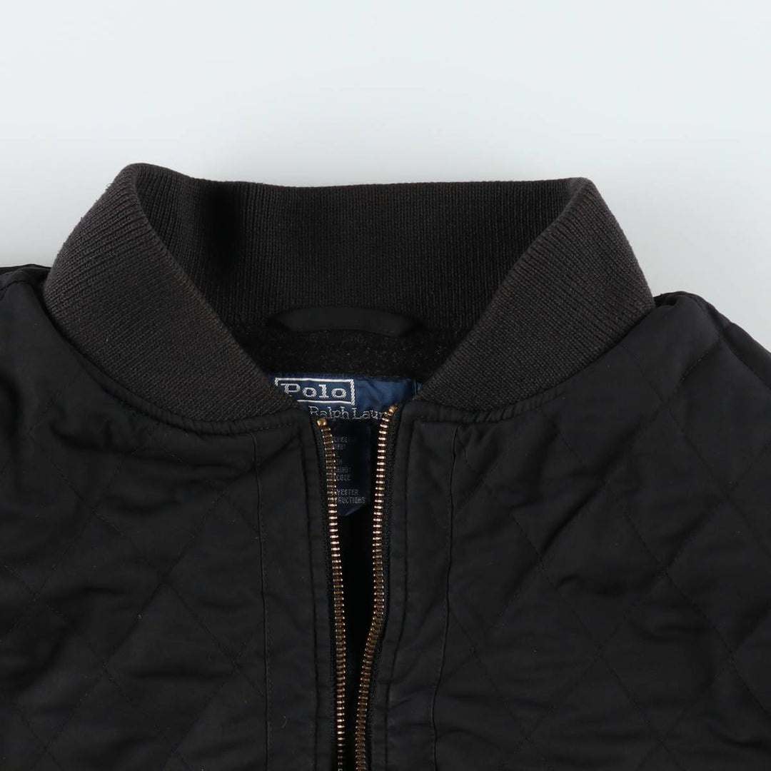 Ralph Lauren POLO by Ralph Lauren quilted puffer jacket, men's size XL polyester black type Vintage Second Hand