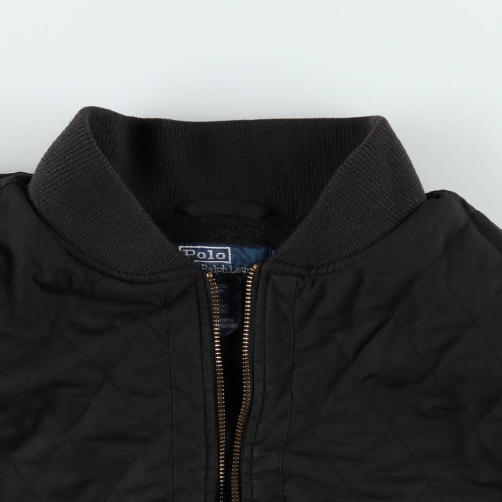 Ralph Lauren POLO by Ralph Lauren quilted puffer jacket, men's size XL polyester black type Vintage Second Hand