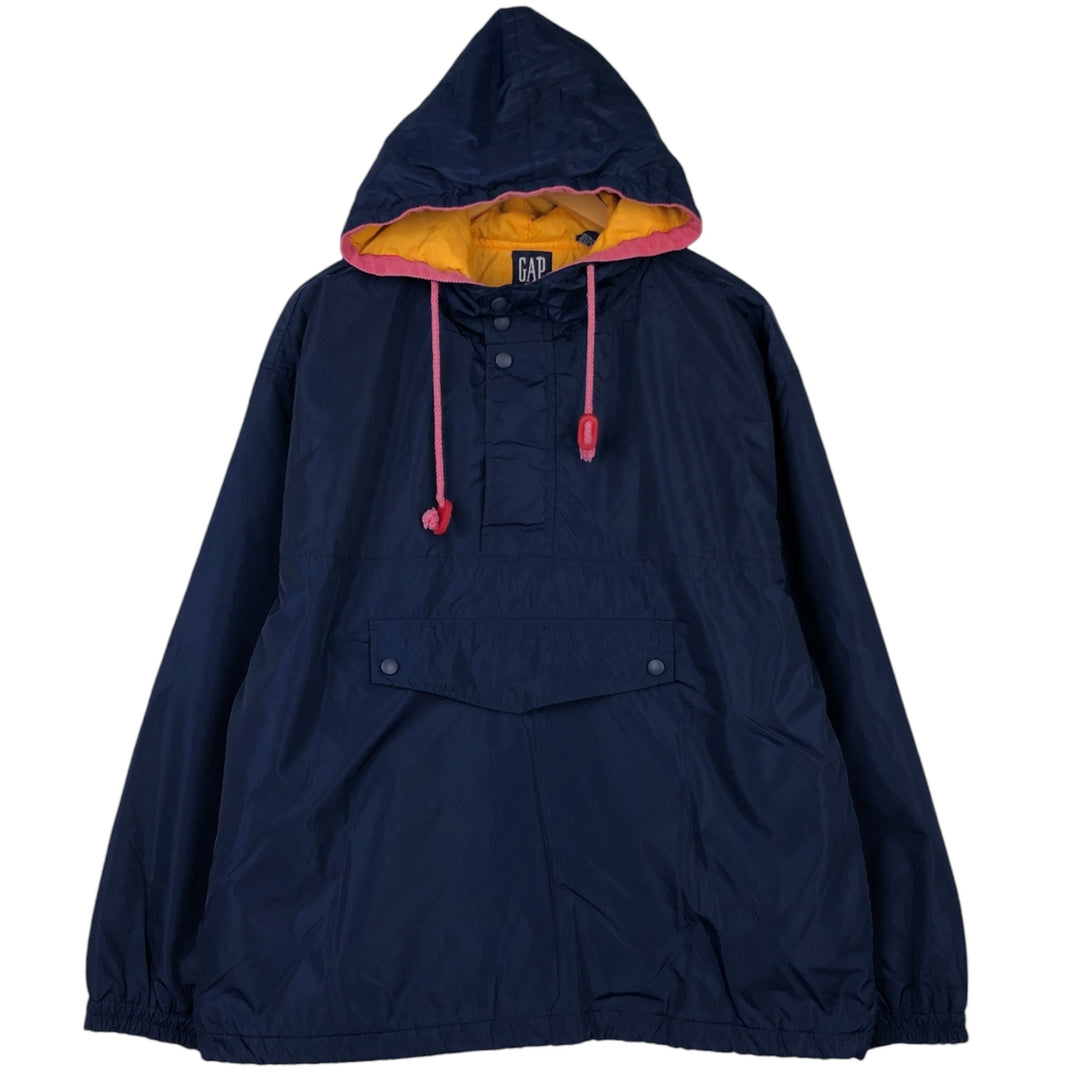 90'S GAP Old GAP Half-Zip Anorak Parka, Men's Size M (approx.), Vintage Nylon navy blue type Vintage Second Hand