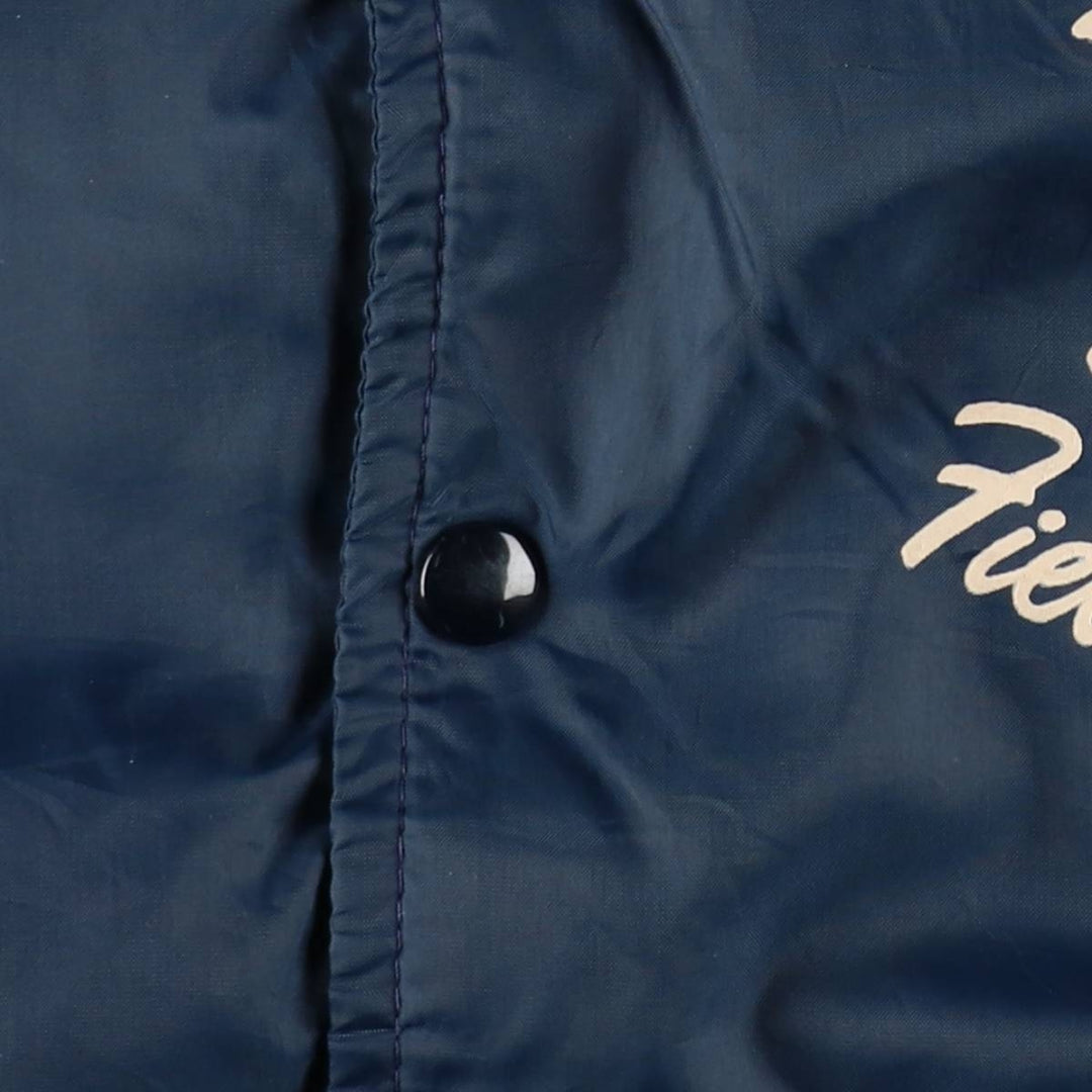 70'S Champion Runners Tag Coach Jacket Men's L Size Vintage unclear Navy blue Vintage Second Hand