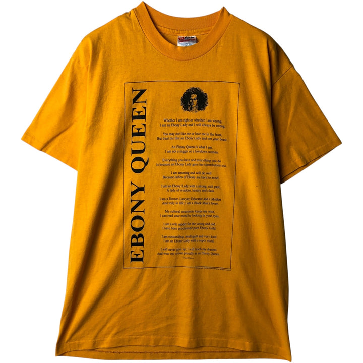 90'S Hanes HEAVYWEIGHT 50 cotton yellow type Vintage Second Hand