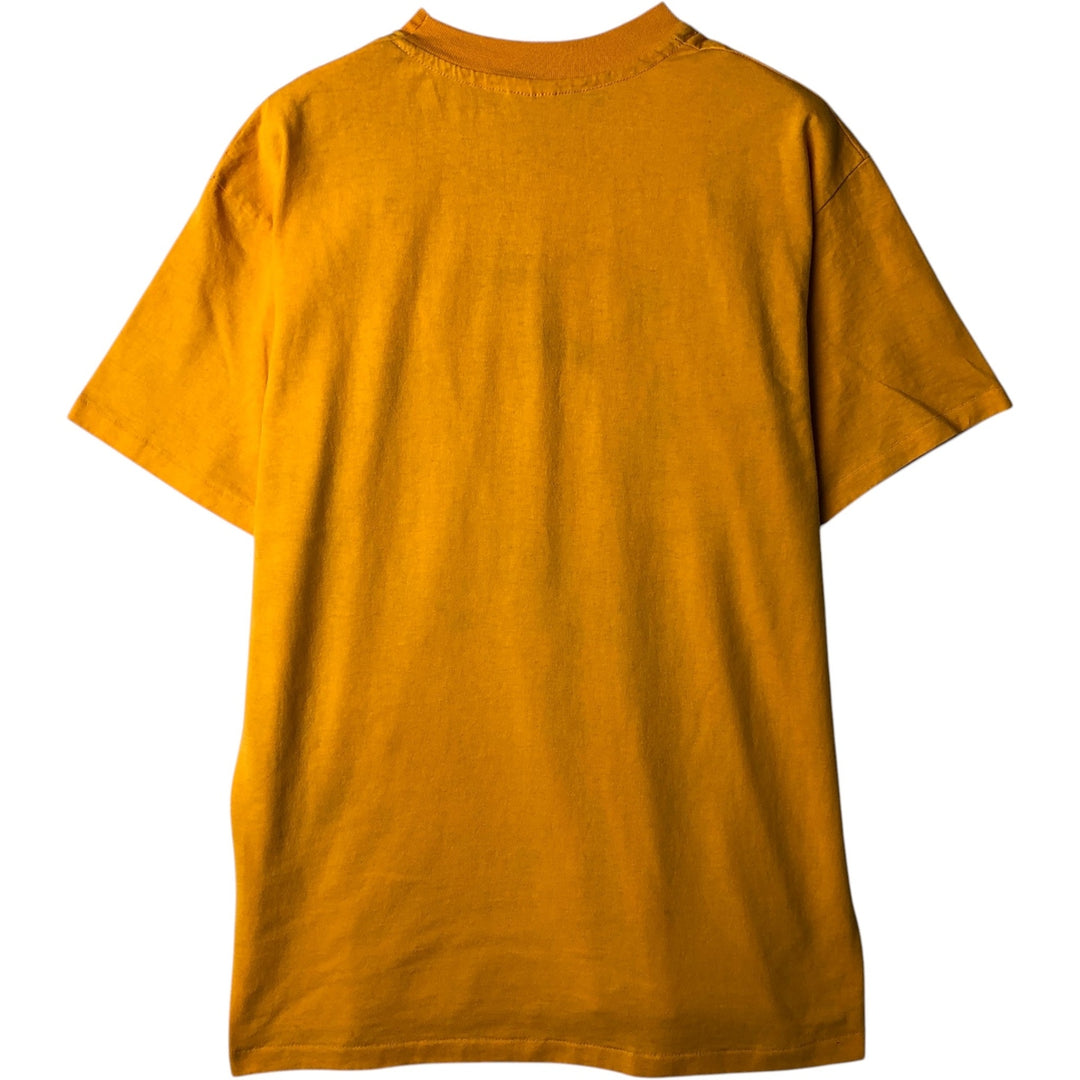 90'S Hanes HEAVYWEIGHT 50 cotton yellow type Vintage Second Hand
