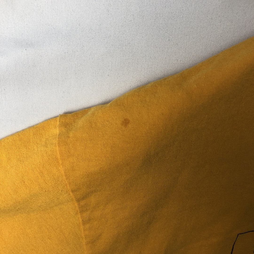 90'S Hanes HEAVYWEIGHT 50 cotton yellow type Vintage Second Hand