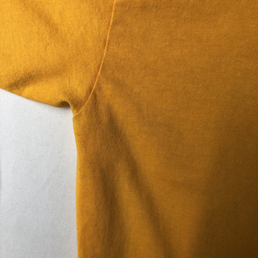 90'S Hanes HEAVYWEIGHT 50 cotton yellow type Vintage Second Hand