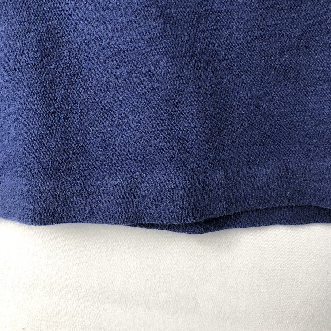 1980'S Hanes 100% Cotton Blue Tag Printed T-Shirt, Made in USA, Men's Size L (Equivalent), Vintage cotton navy blue type Vintage Second Hand