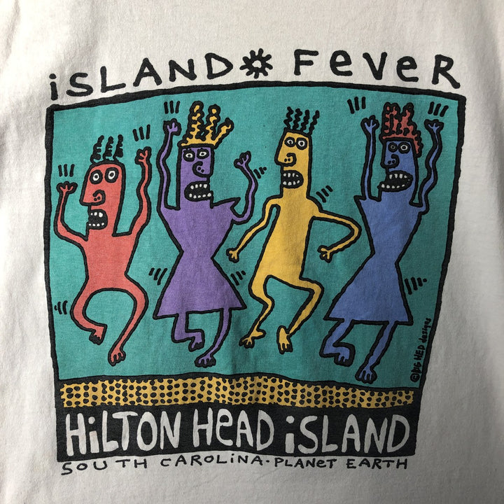 90'S Anvil BIG HED designs printed T-shirt, Made in USA, Men's size M (approx.), Vintage cotton ivory Vintage Second Hand