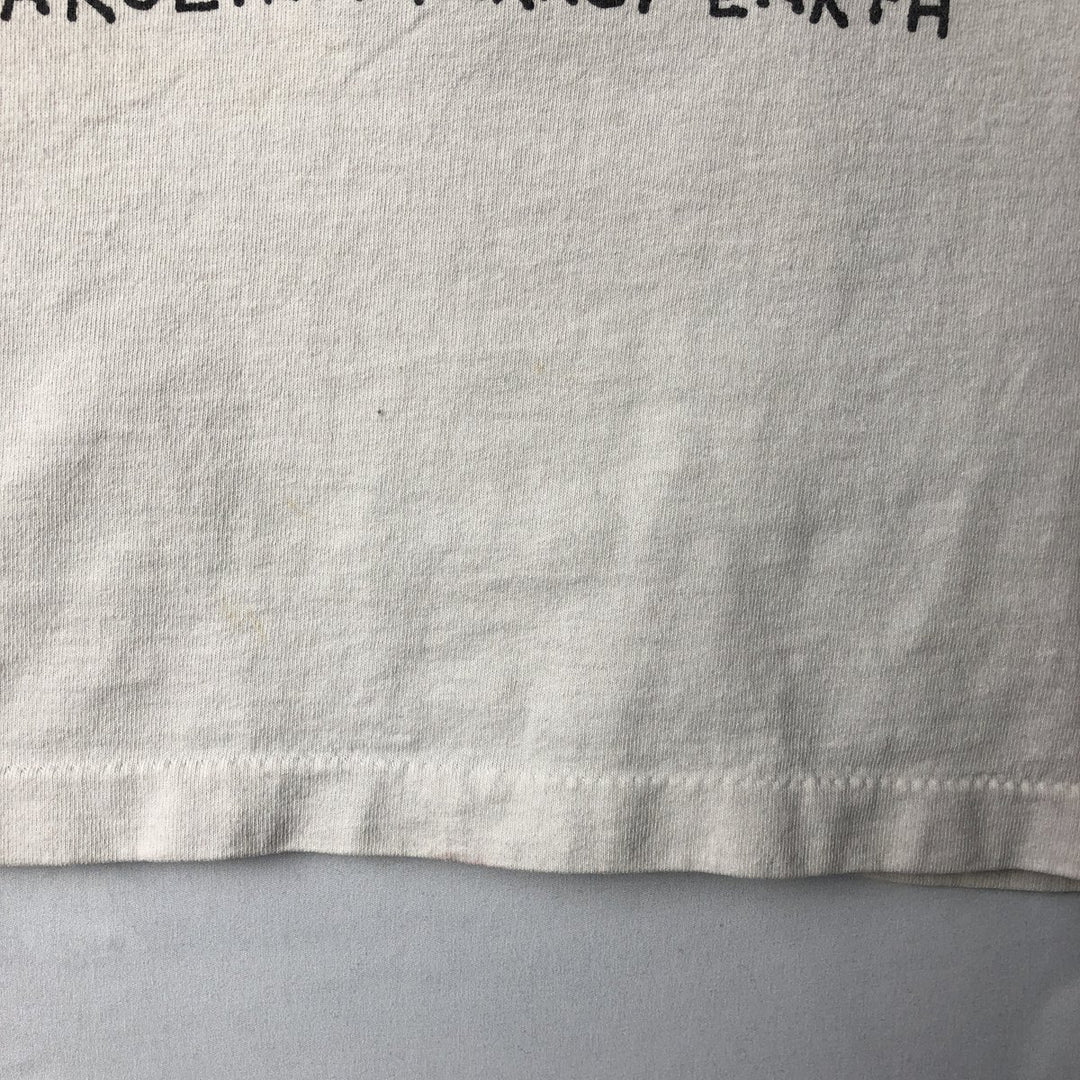 90'S Anvil BIG HED designs printed T-shirt, Made in USA, Men's size M (approx.), Vintage cotton ivory Vintage Second Hand