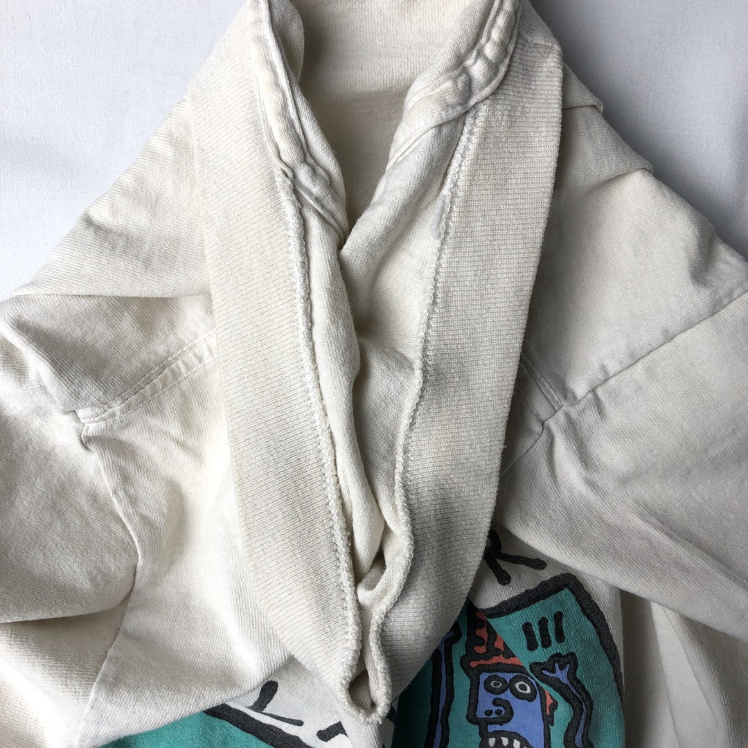 90'S Anvil BIG HED designs printed T-shirt, Made in USA, Men's size M (approx.), Vintage cotton ivory Vintage Second Hand