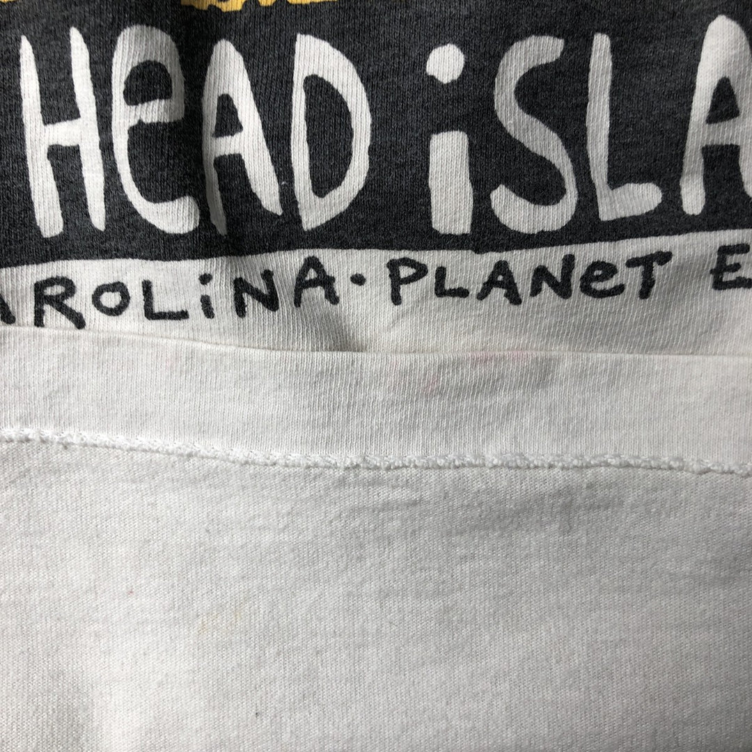 90'S Anvil BIG HED designs printed T-shirt, Made in USA, Men's size M (approx.), Vintage cotton ivory Vintage Second Hand