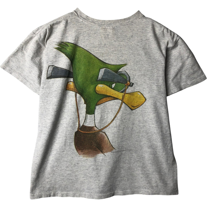 90'S Duck Head Print T-Shirt, Made in USA, Men's Size L (Equivalent), Vintage cotton gray type Vintage Second Hand