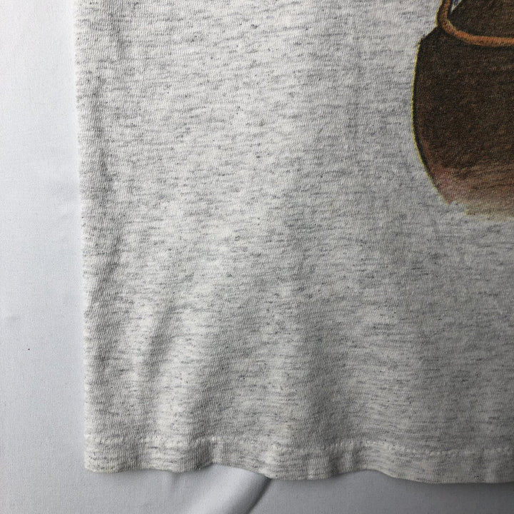 90'S Duck Head Print T-Shirt, Made in USA, Men's Size L (Equivalent), Vintage cotton gray type Vintage Second Hand