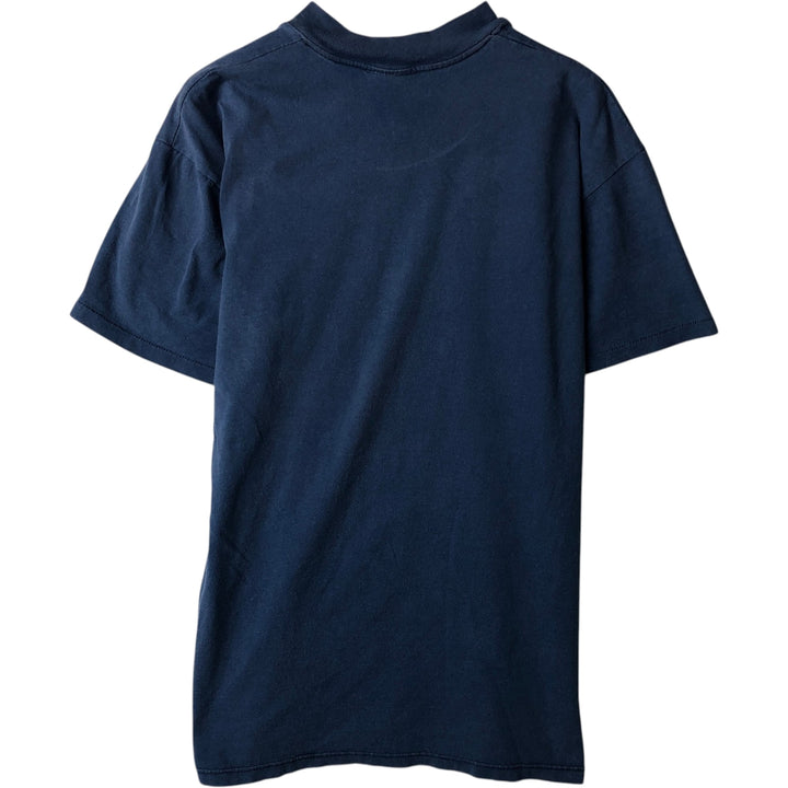 ~90'S Mock Neck Print T-Shirt, Men's Size S (Equivalent), Vintage unclear navy blue type Vintage Second Hand