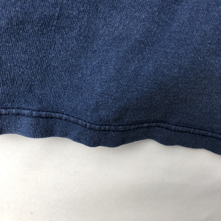 ~90'S Mock Neck Print T-Shirt, Men's Size S (Equivalent), Vintage unclear navy blue type Vintage Second Hand