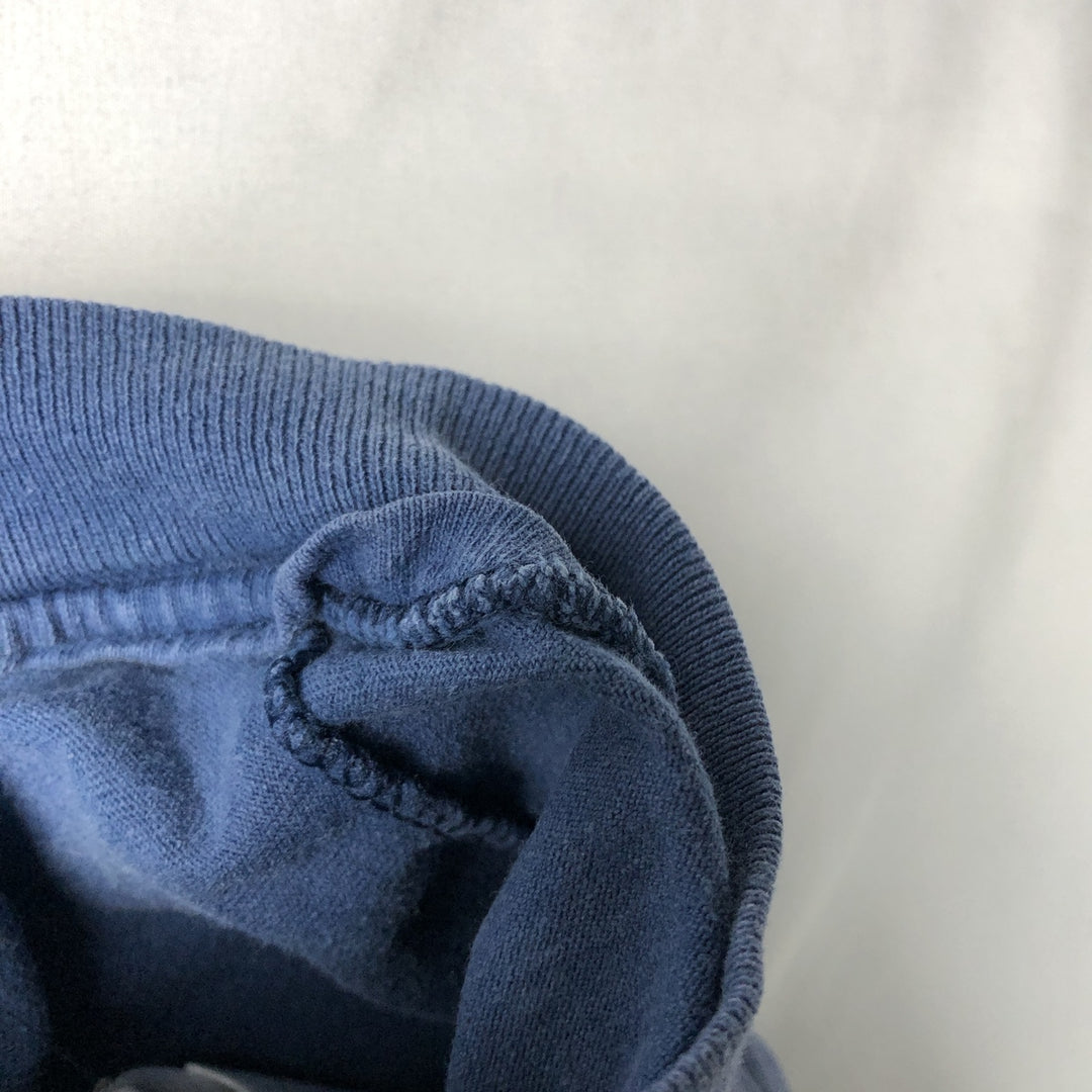 ~90'S Mock Neck Print T-Shirt, Men's Size S (Equivalent), Vintage unclear navy blue type Vintage Second Hand