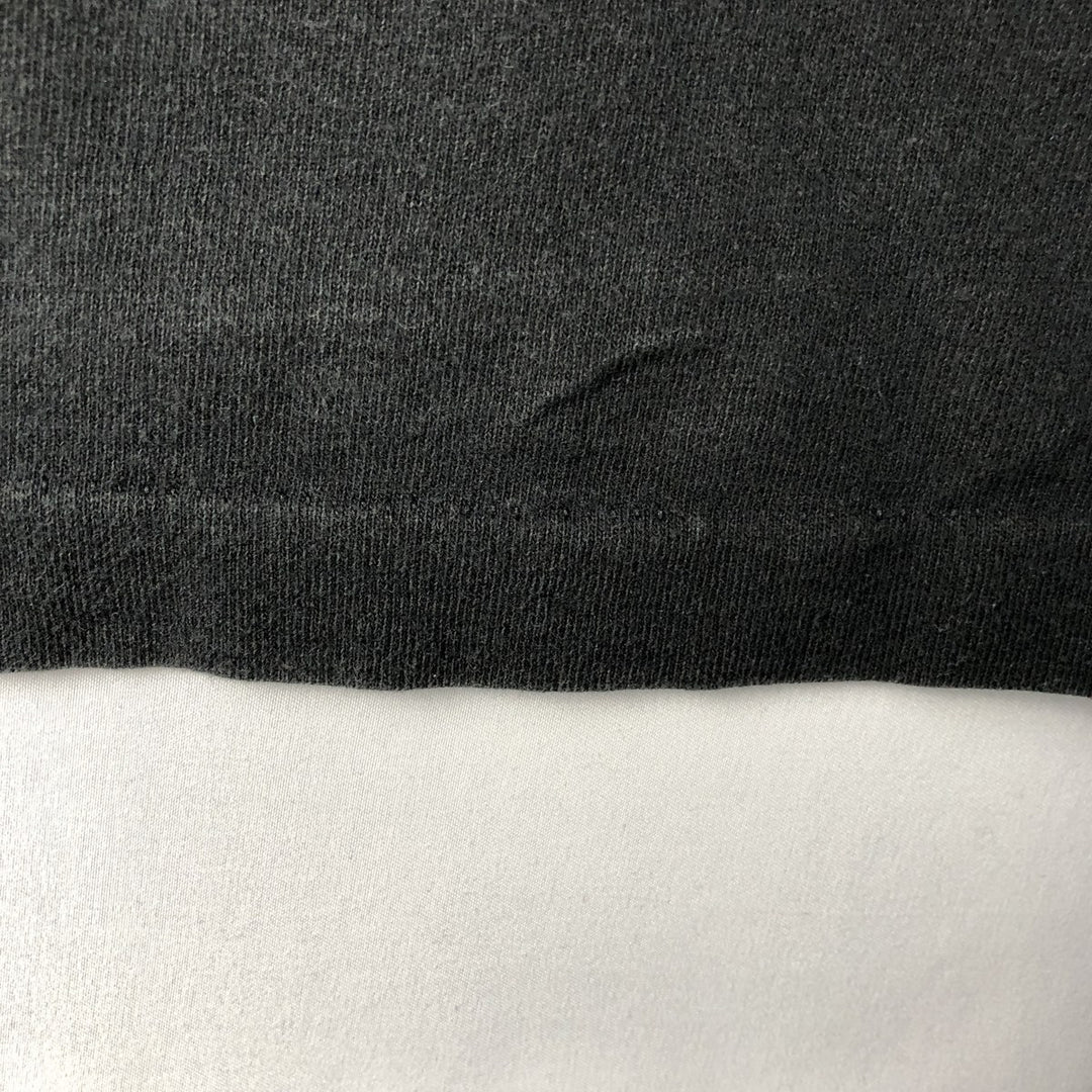 90'S Fruit of the Loom Message Print T-Shirt Made in USA Men's L Size Vintage cotton black type Vintage Second Hand