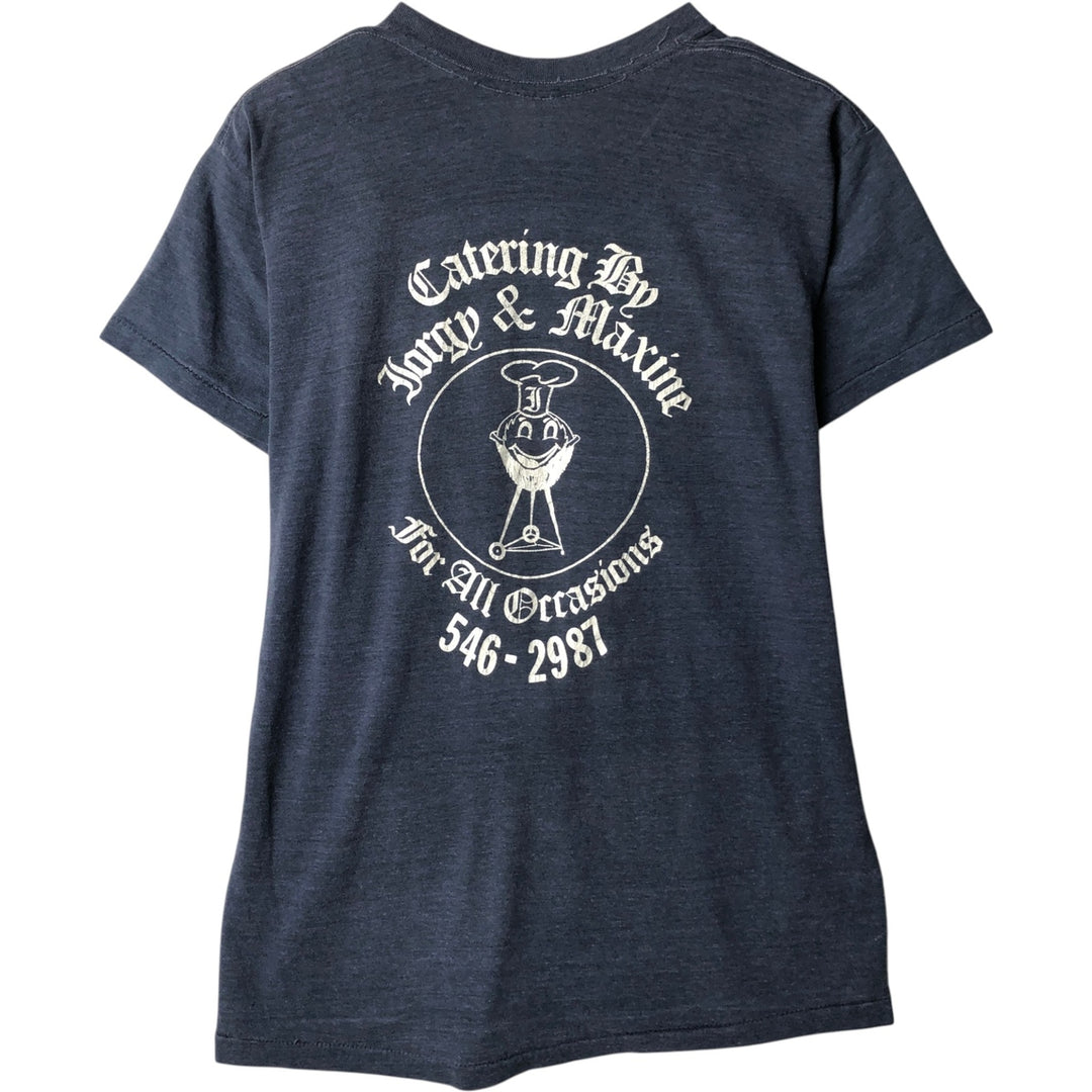 ~80'S 5050 Print T-Shirt, Men's Size L (Equivalent), Vintage unclear navy blue type Vintage Second Hand