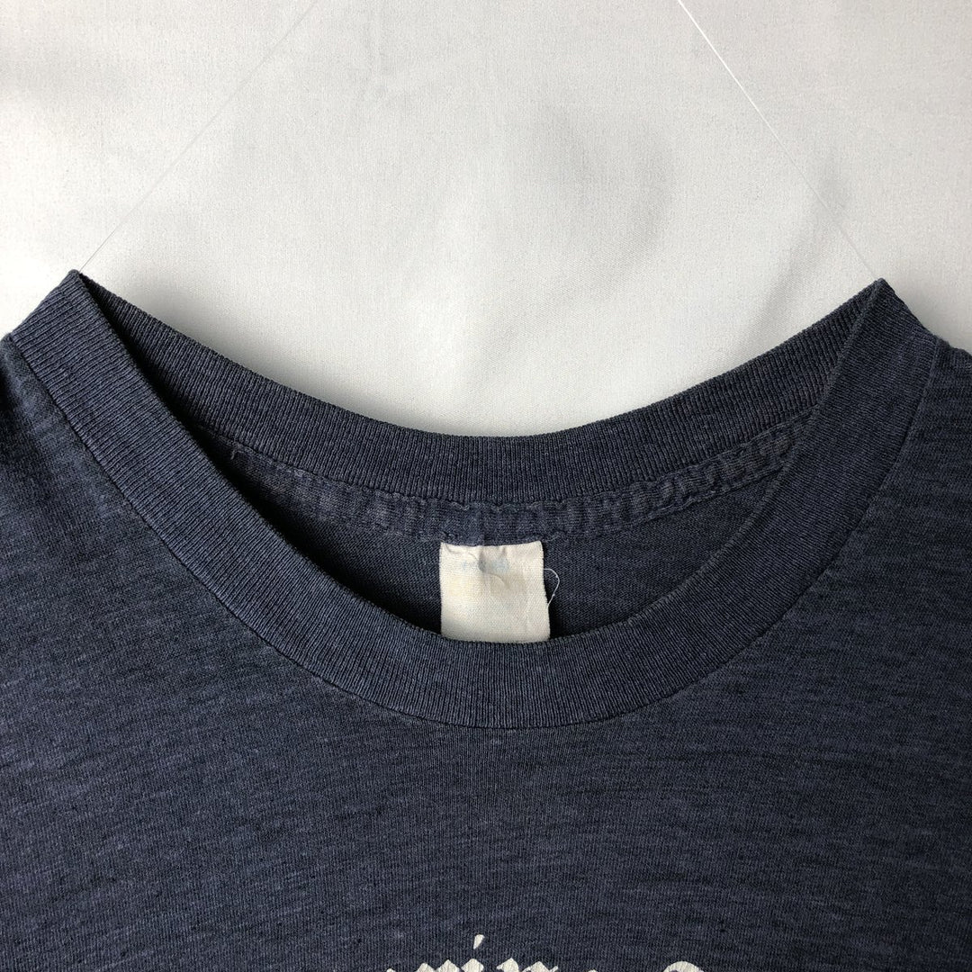~80'S 5050 Print T-Shirt, Men's Size L (Equivalent), Vintage unclear navy blue type Vintage Second Hand
