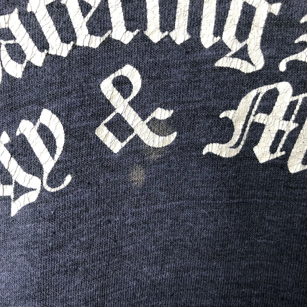 ~80'S 5050 Print T-Shirt, Men's Size L (Equivalent), Vintage unclear navy blue type Vintage Second Hand