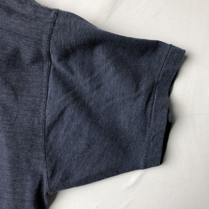 ~80'S 5050 Print T-Shirt, Men's Size L (Equivalent), Vintage unclear navy blue type Vintage Second Hand