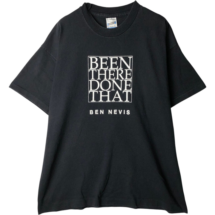 80s-90'S Fruit of the Loom Screen Stars Print T-Shirt, Made in Ireland, Men's XL equivalent, Vintage cotton black type Vintage Second Hand