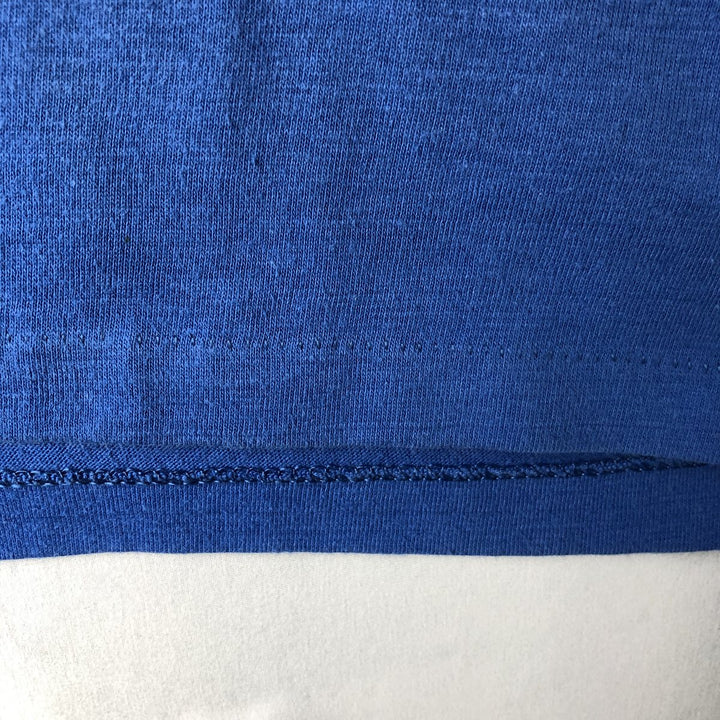 Vintage 80'S Hanes Fifty-Fifty Blue Tag Printed T-Shirt Made in USA Men's M Size cotton blue type Vintage Second Hand