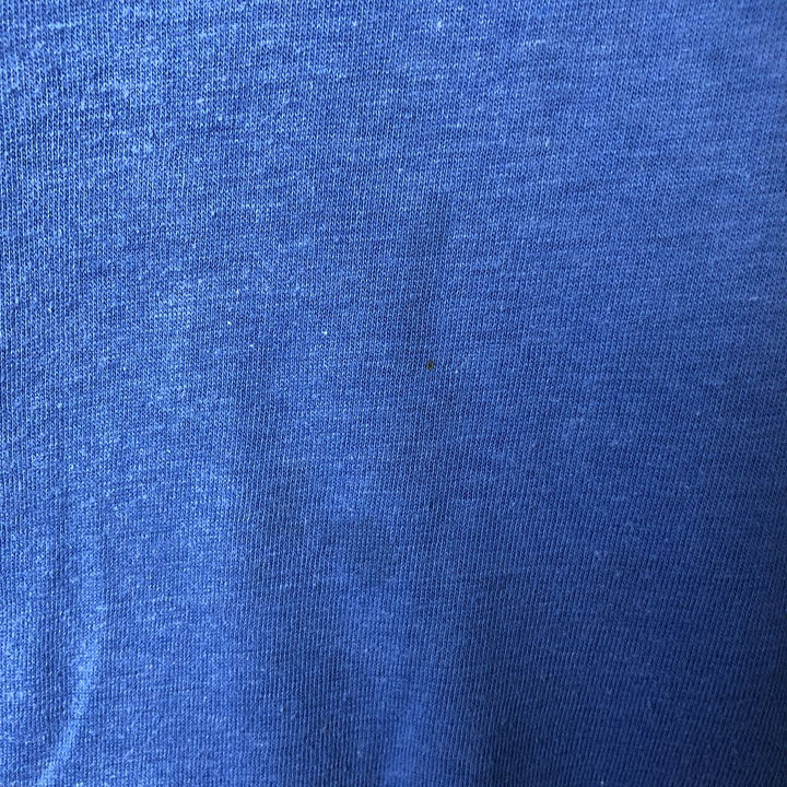 Vintage 80'S Hanes Fifty-Fifty Blue Tag Printed T-Shirt Made in USA Men's M Size cotton blue type Vintage Second Hand