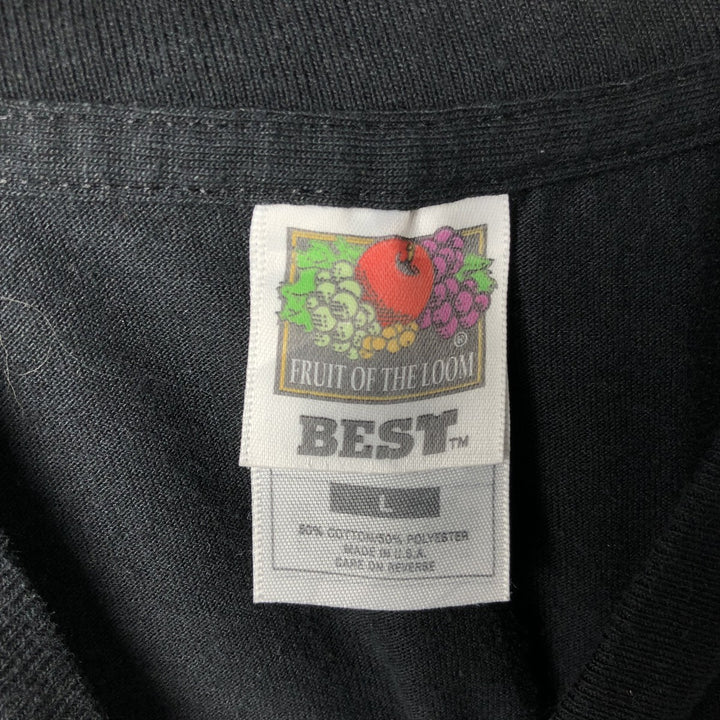 90'S Fruit of the Loom BEST DARE Drug Abuse Prevention Education Print T-Shirt, Made in USA, Men's Size L (approx.), Vintage cotton black type Vintage Second Hand