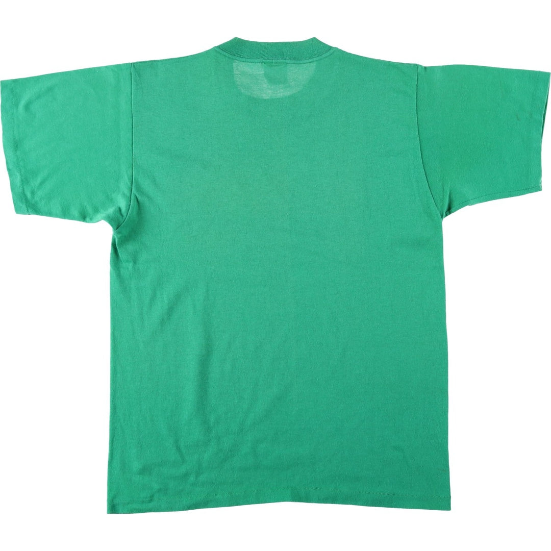 80'S Cal Cru Ransomes Bob-Cat Advertising T-Shirt, Made in USA, Men's Size M (approx.), Vintage polyester green type Vintage Second Hand