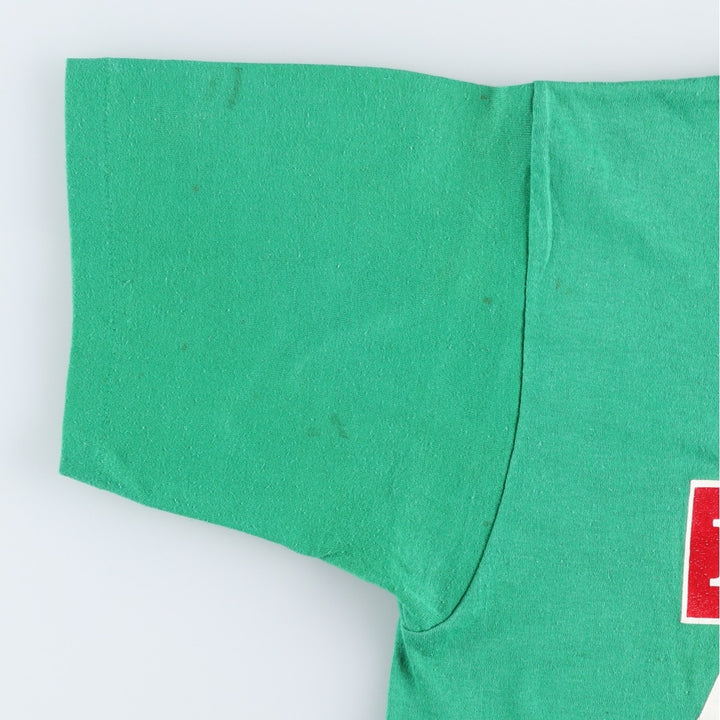 80'S Cal Cru Ransomes Bob-Cat Advertising T-Shirt, Made in USA, Men's Size M (approx.), Vintage polyester green type Vintage Second Hand