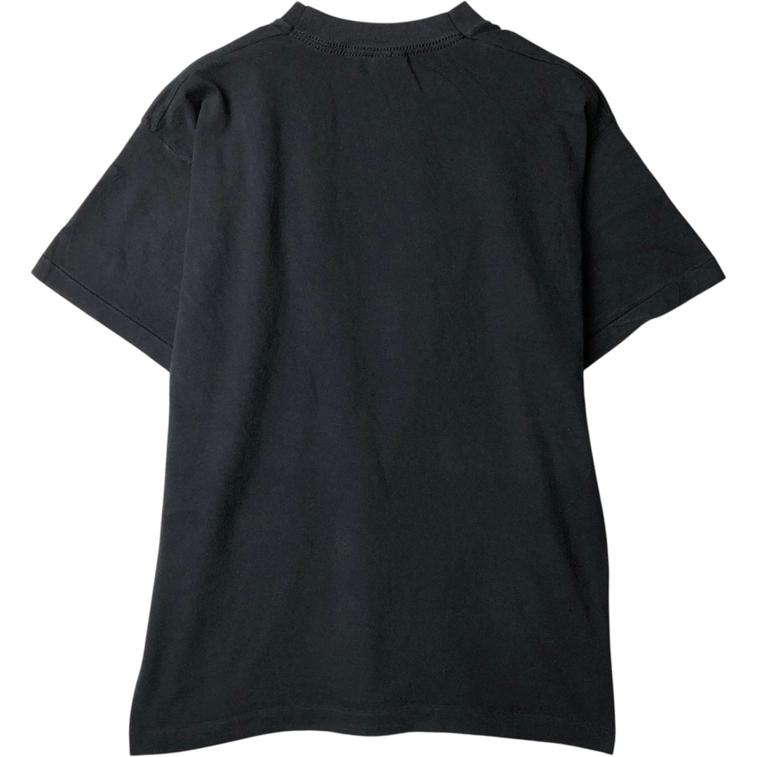 90'S Fruit of the Loom Short-Sleeve Printed T-Shirt, Made in Ireland, Men's Size M (approx.), Vintage cotton black type Vintage Second Hand