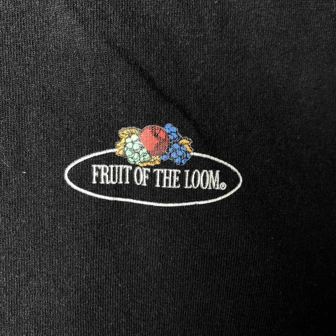 90'S Fruit of the Loom Short-Sleeve Printed T-Shirt, Made in Ireland, Men's Size M (approx.), Vintage cotton black type Vintage Second Hand