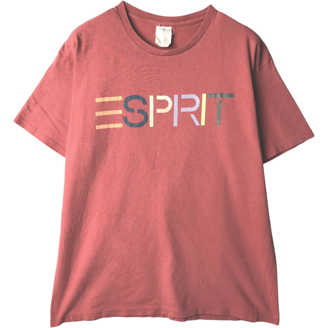 90'S Esprit Short-Sleeve Printed T-Shirt, Made in USA, Men's Size M (Equivalent), Vintage cotton pink type Vintage Second Hand