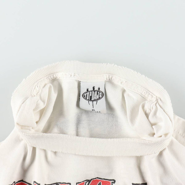 90'S TOP DAWG Dog Print Animal T-Shirt, Made in USA, Men's XL (approx.) Vintage cotton white type Vintage Second Hand