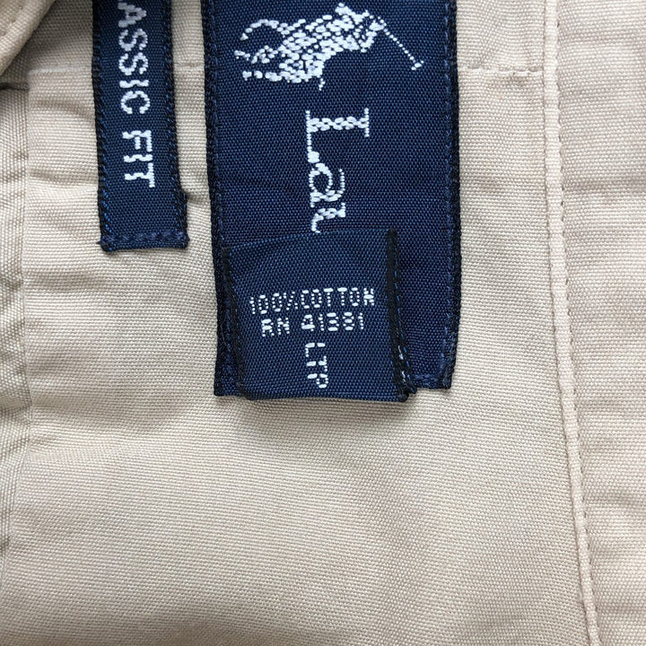 Ralph Lauren Classic Fit Short Sleeve Button Down Shirt Men's XL cotton Beige type Vintage Second Hand