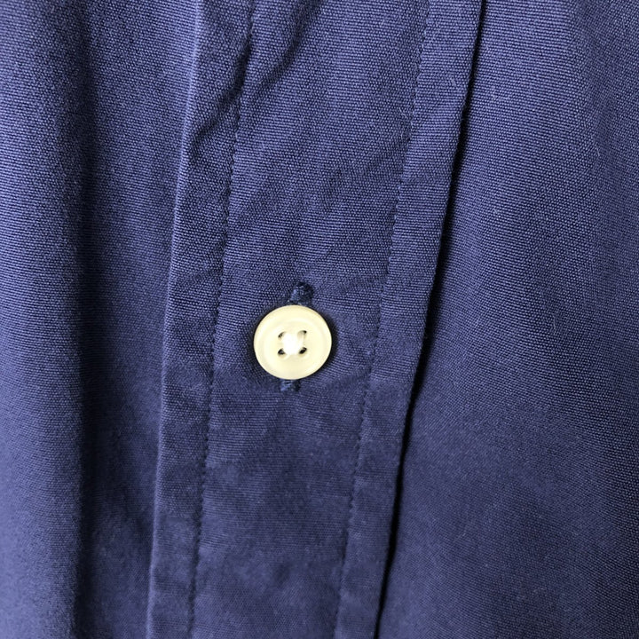 Ralph Lauren short sleeve button down shirt, men's XL size cotton navy blue type Vintage Second Hand