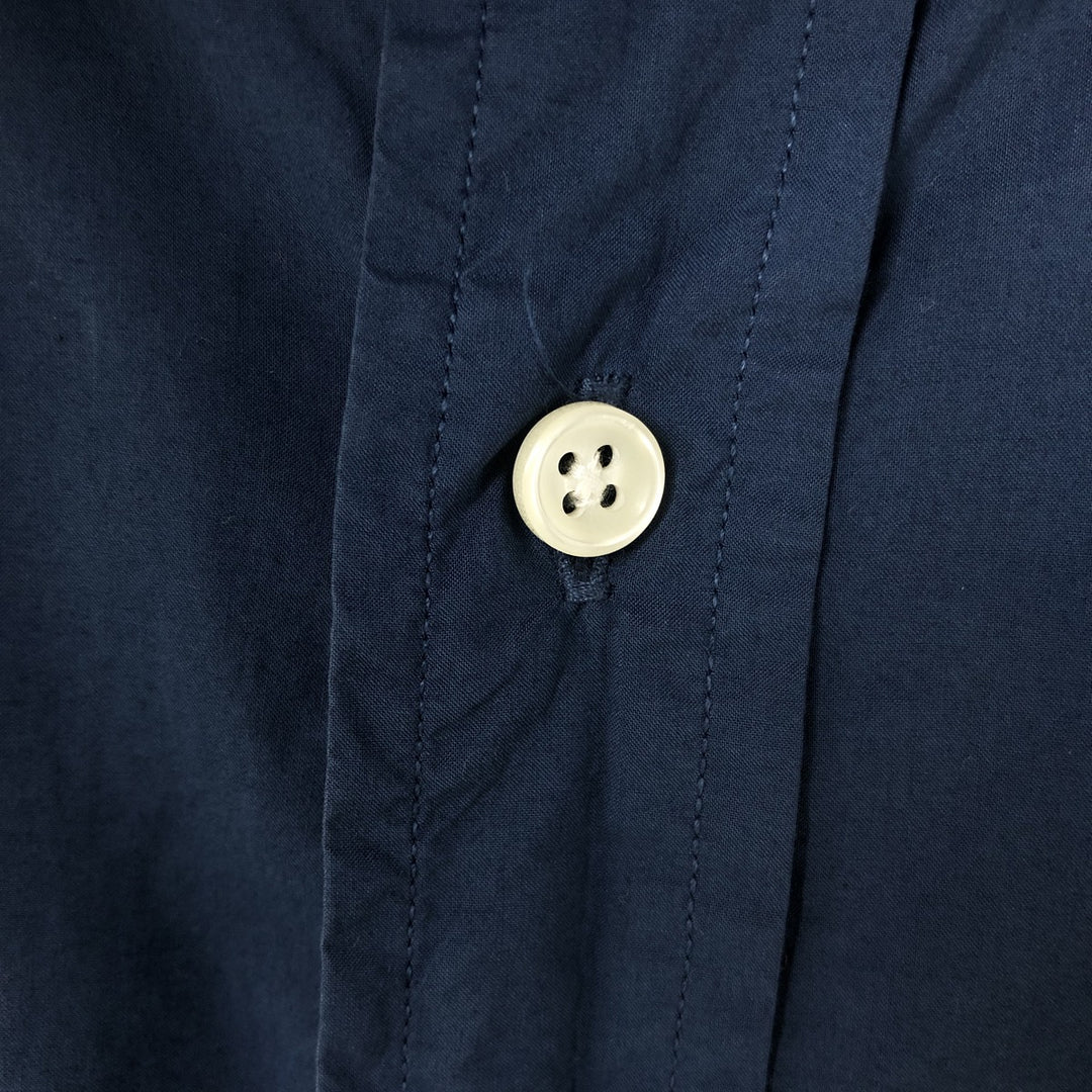 Ralph Lauren short sleeve button down shirt, men's size M cotton navy blue type Vintage Second Hand