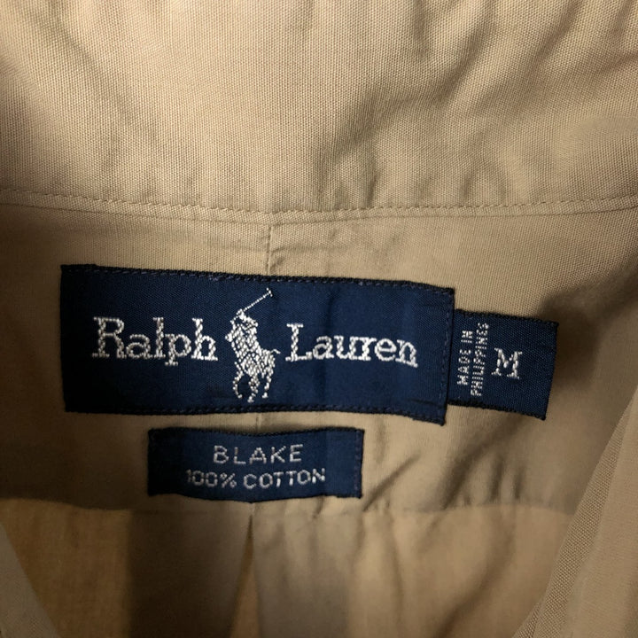 Ralph Lauren BLAKE short sleeve button down shirt, men's size M cotton Beige type Vintage Second Hand