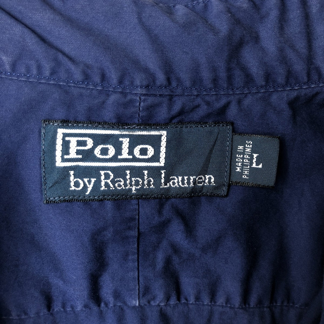 Ralph Lauren POLO by Ralph Lauren Short-Sleeve Button-Down Shirt, Men's Size L (approx.) cotton blue type Vintage Second Hand