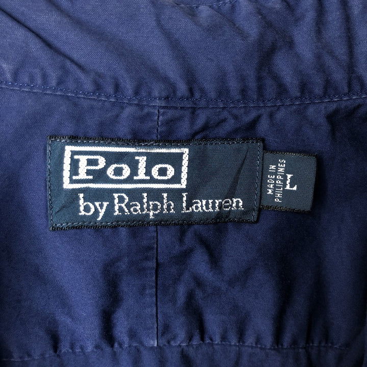Ralph Lauren POLO by Ralph Lauren Short-Sleeve Button-Down Shirt, Men's Size L (approx.) cotton blue type Vintage Second Hand