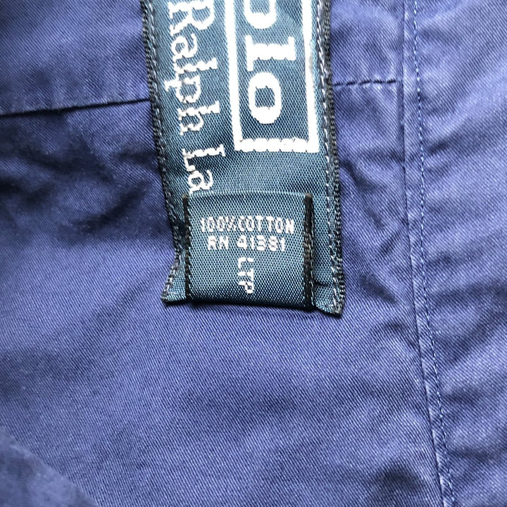 Ralph Lauren POLO by Ralph Lauren Short-Sleeve Button-Down Shirt, Men's Size L (approx.) cotton blue type Vintage Second Hand