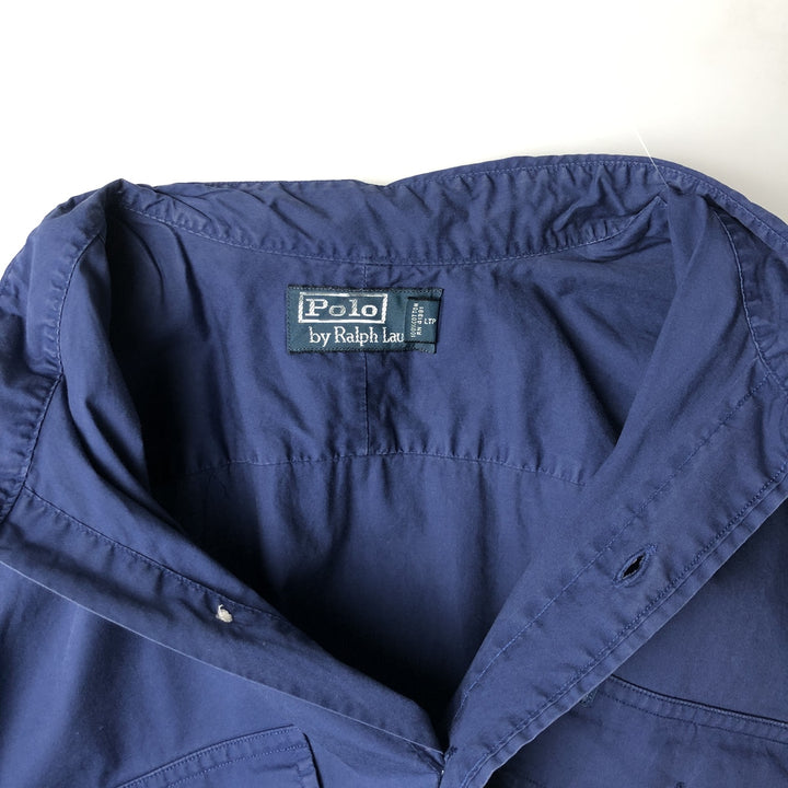 Ralph Lauren POLO by Ralph Lauren Short-Sleeve Button-Down Shirt, Men's Size L (approx.) cotton blue type Vintage Second Hand