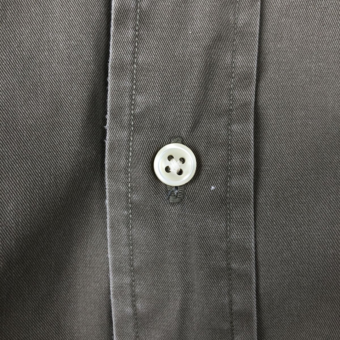 Ralph Lauren BLAKE short sleeve button down shirt, men's size L cotton gray type Vintage Second Hand