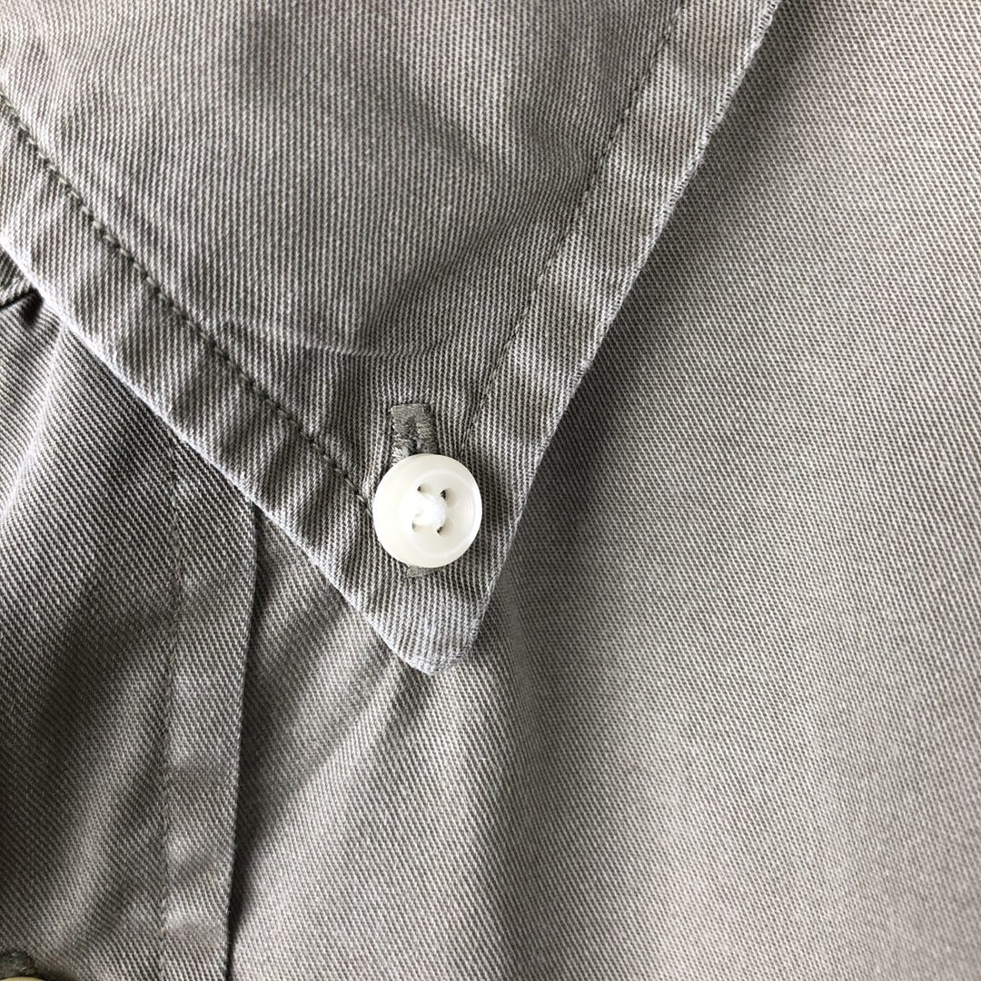 Ralph Lauren BLAKE short sleeve button down shirt, men's size L cotton gray type Vintage Second Hand