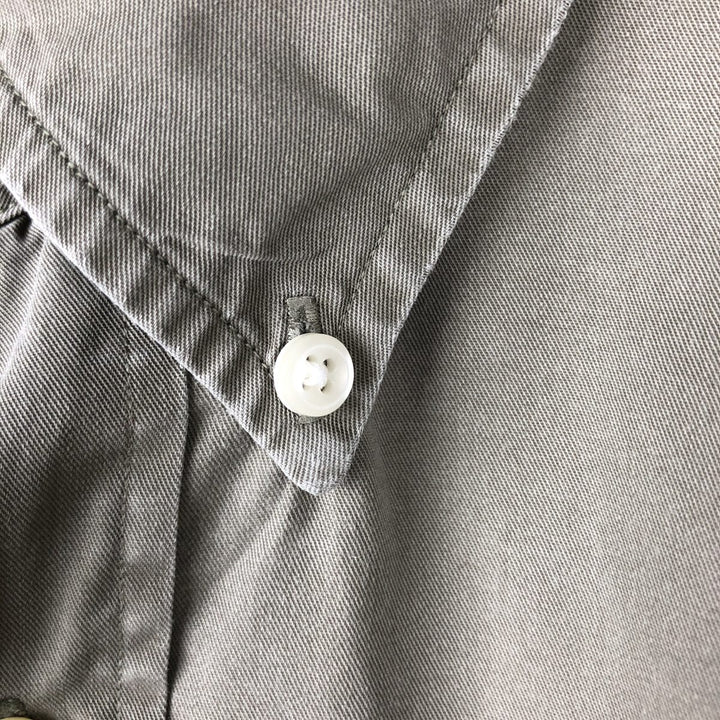 Ralph Lauren BLAKE short sleeve button down shirt, men's size L cotton gray type Vintage Second Hand