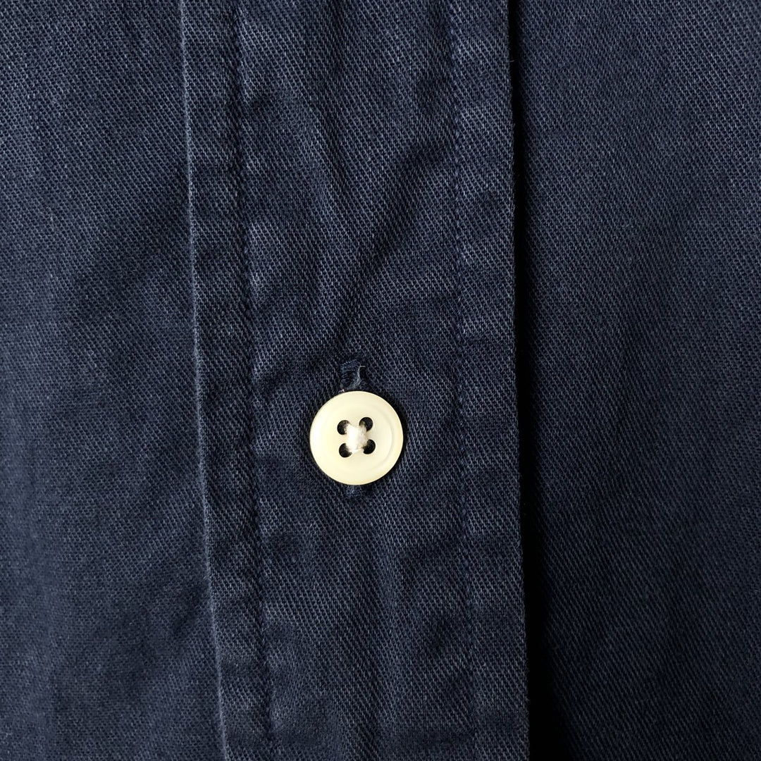 Ralph Lauren short-sleeved button-down shirt, men's size XL (approx.). cotton navy blue type Vintage Second Hand