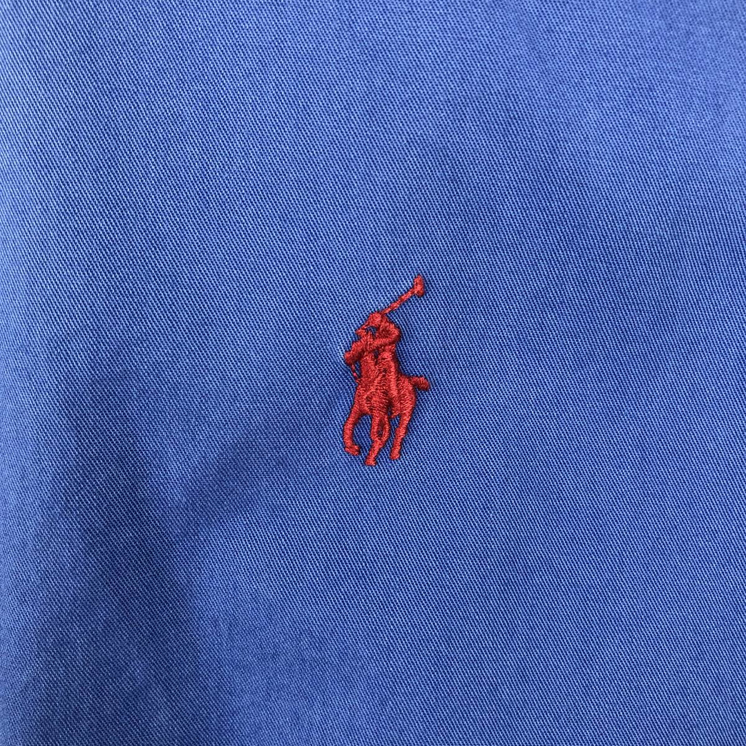 Ralph Lauren BLAKE short sleeve button down shirt, men's XL size cotton blue type Vintage Second Hand